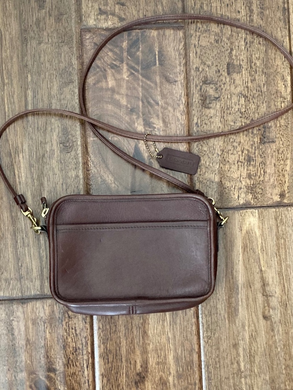 Vintage Coach Carnival 9925 Brown Leather Crossbody Bag Made In USA